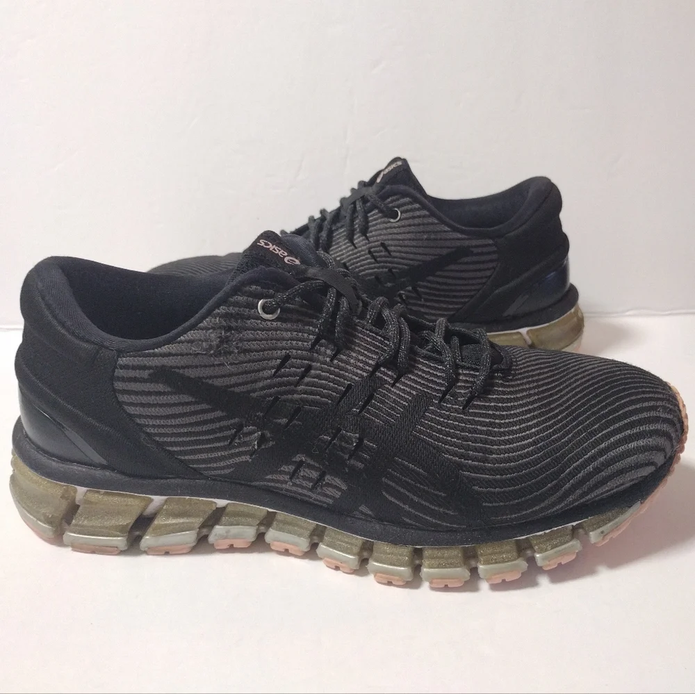 Asics Gel-Quantum 360 4 Women's Running Lace-Up Sneakers Size 7.5 Black/Carbon
